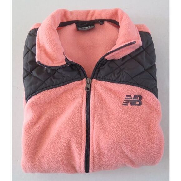 New Balance RN#130893 Women's Sz M Peach Full Zip Long Sleeve Fleece Jacket - Picture 3 of 5